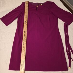Tahari Magenta Dress with Gold Zipper